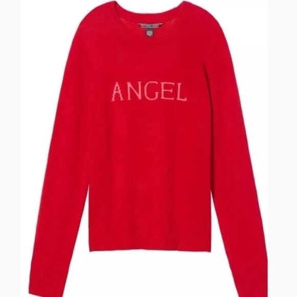 Victoria’s Secret crewneck Angel Gorgeous Sweater Red  Small - Picture 2 of 7